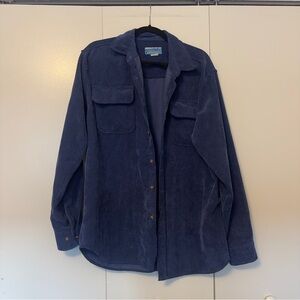 5 for $25 Stag Hill Navy Corduroy Button-Up Shirt Jacket